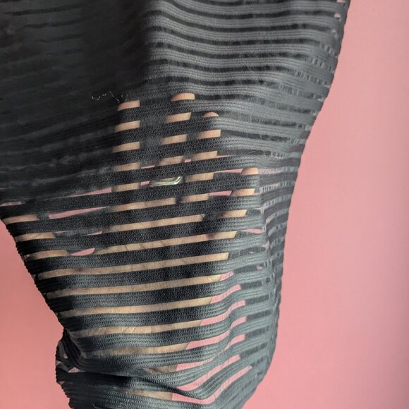 High Waisted Mesh Pencil Skirt - Picture 2 of 5